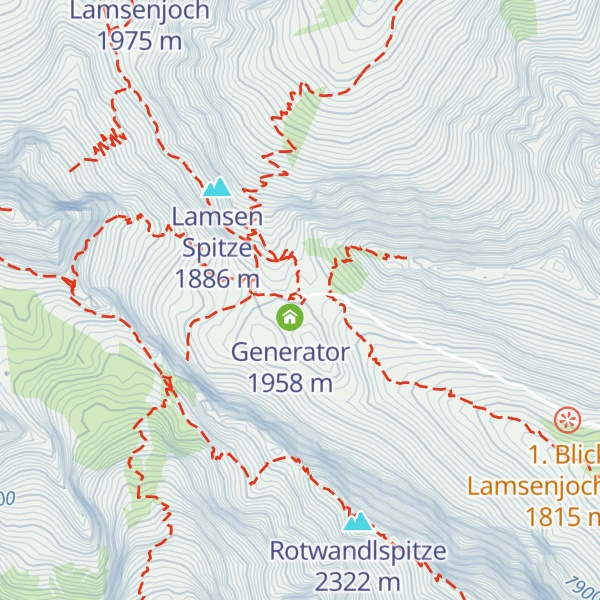 Map of Lamsenjochhütte