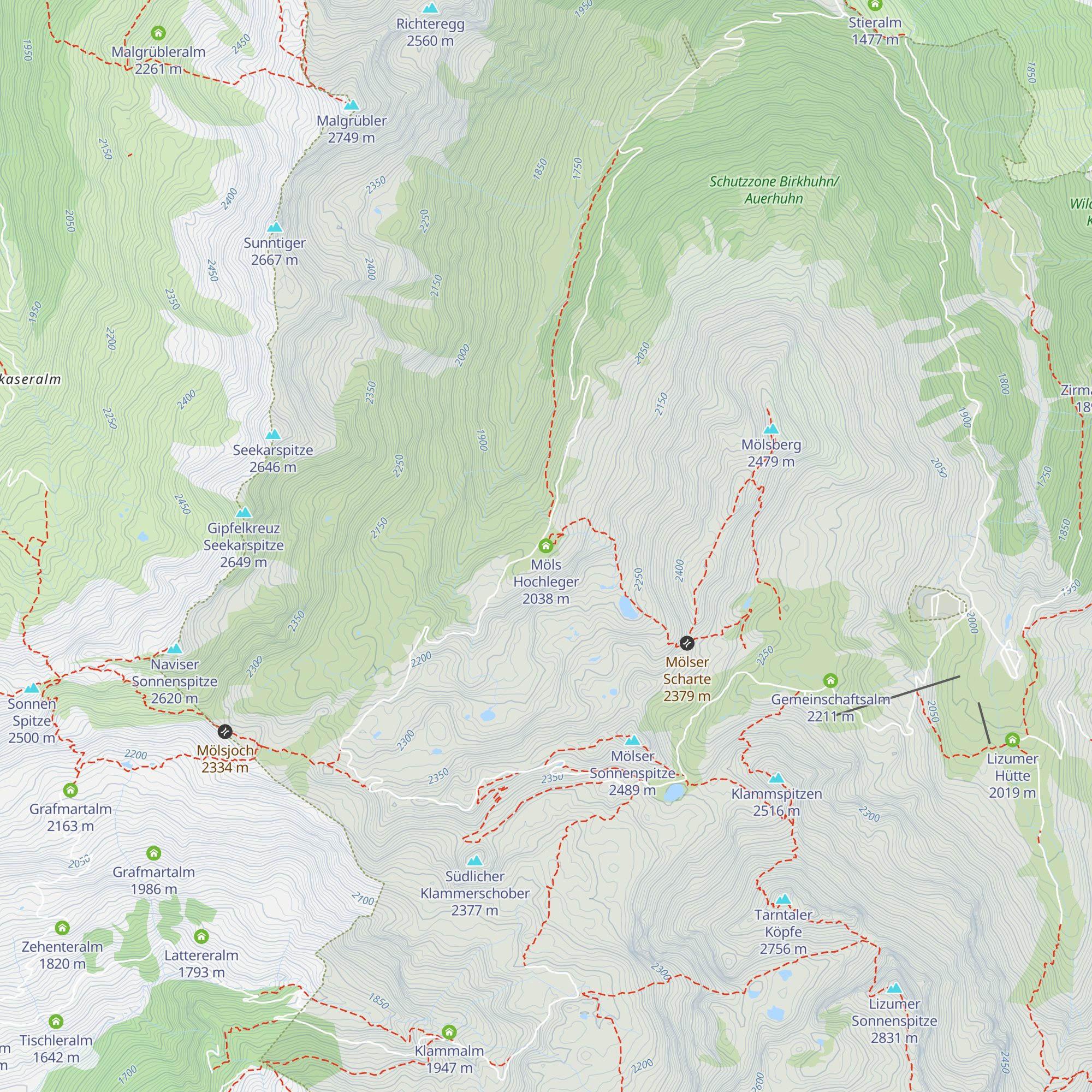 Möls Hochleger map