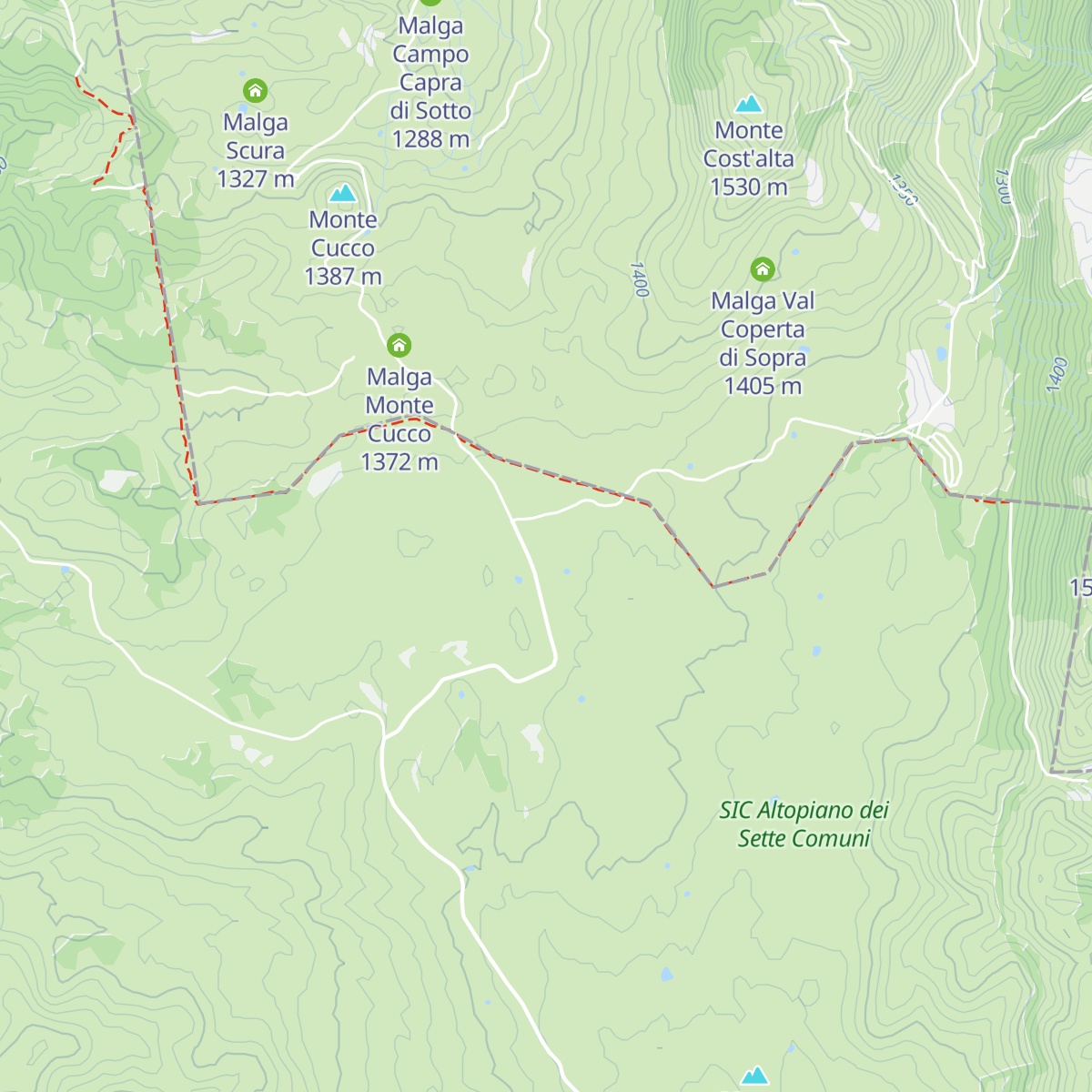 Malga Marcesina di Sopra map
