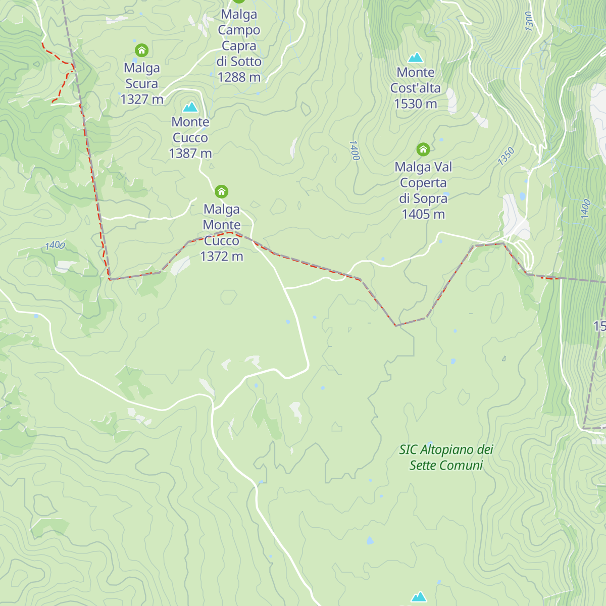 Malga Marcesina di Sopra map