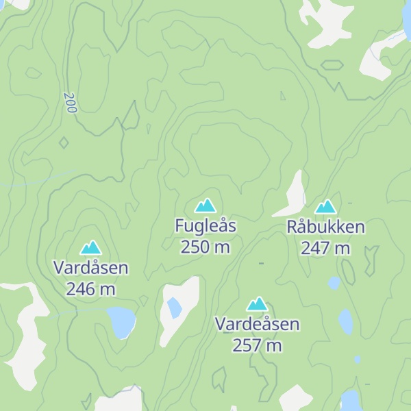 Map of Fugleås