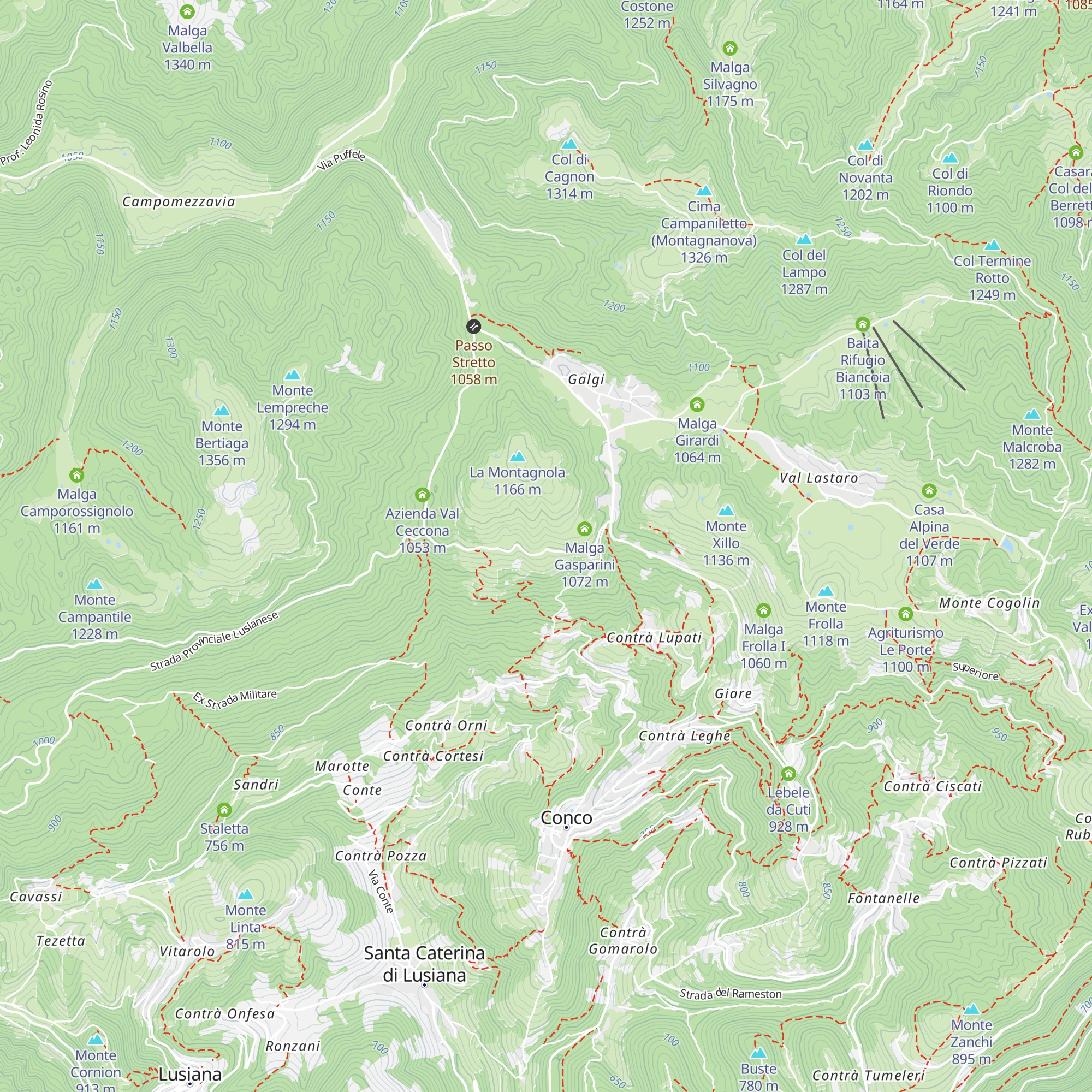 Malga Misca map