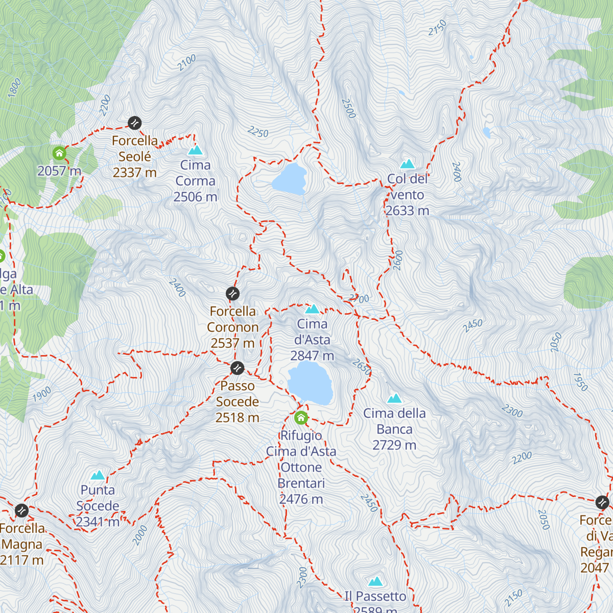 Bivacco Cavinato map