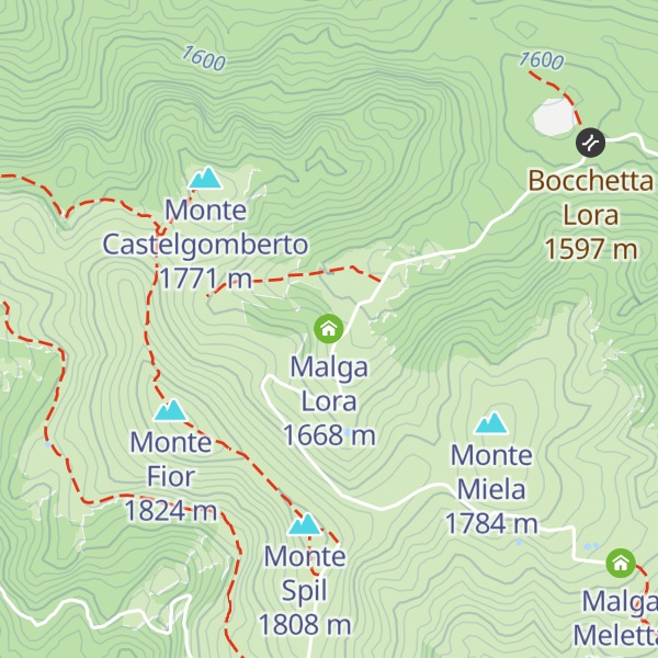Map of Malga Lora