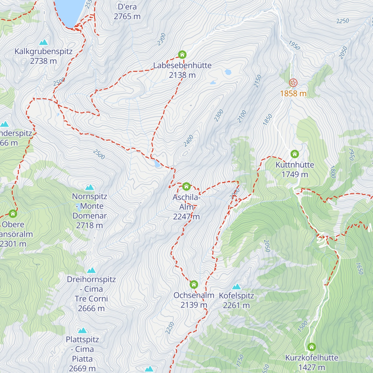 Aschila-Alm map