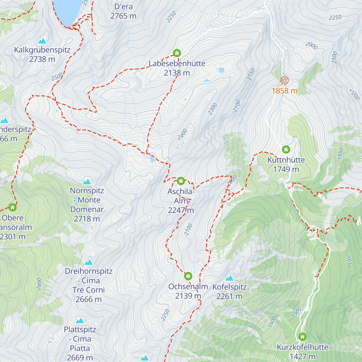 Aschila-Alm map