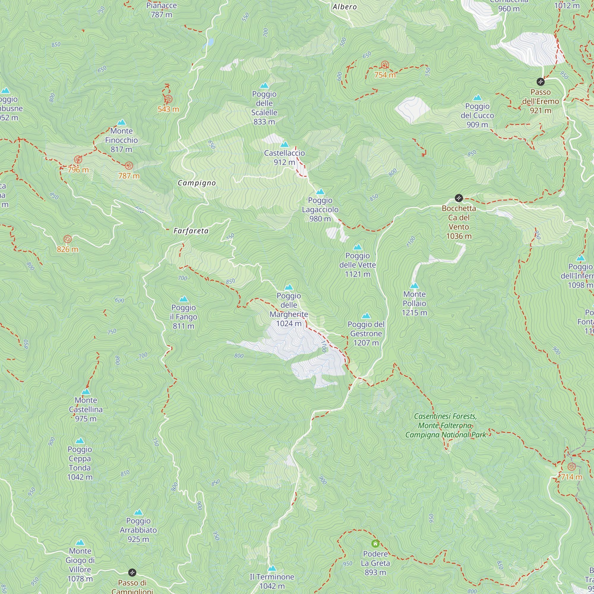 Capanno Dino Campana map
