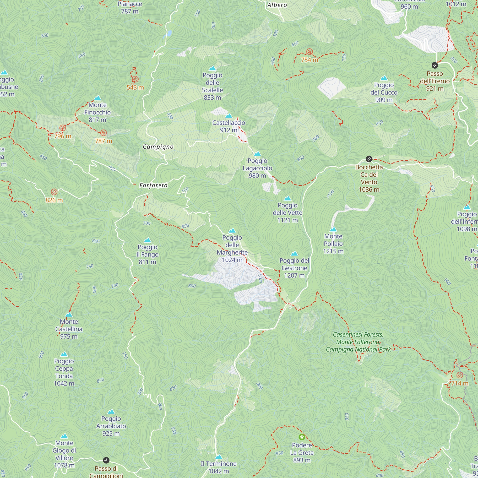 Baita Poggio Giuliano map