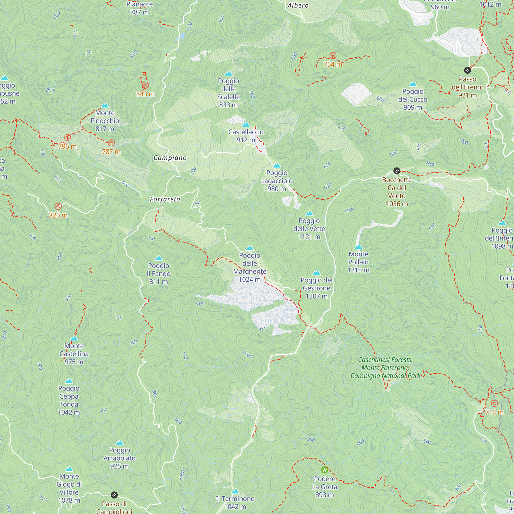 Baita Poggio Giuliano map