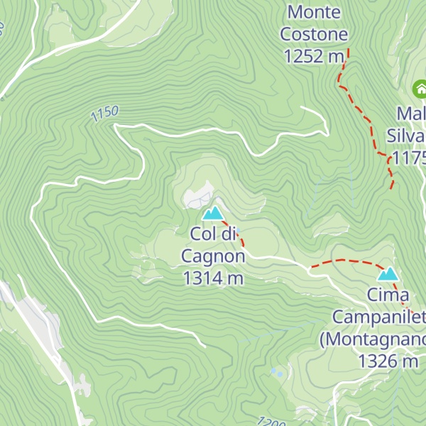 Map of Col di Cagnon