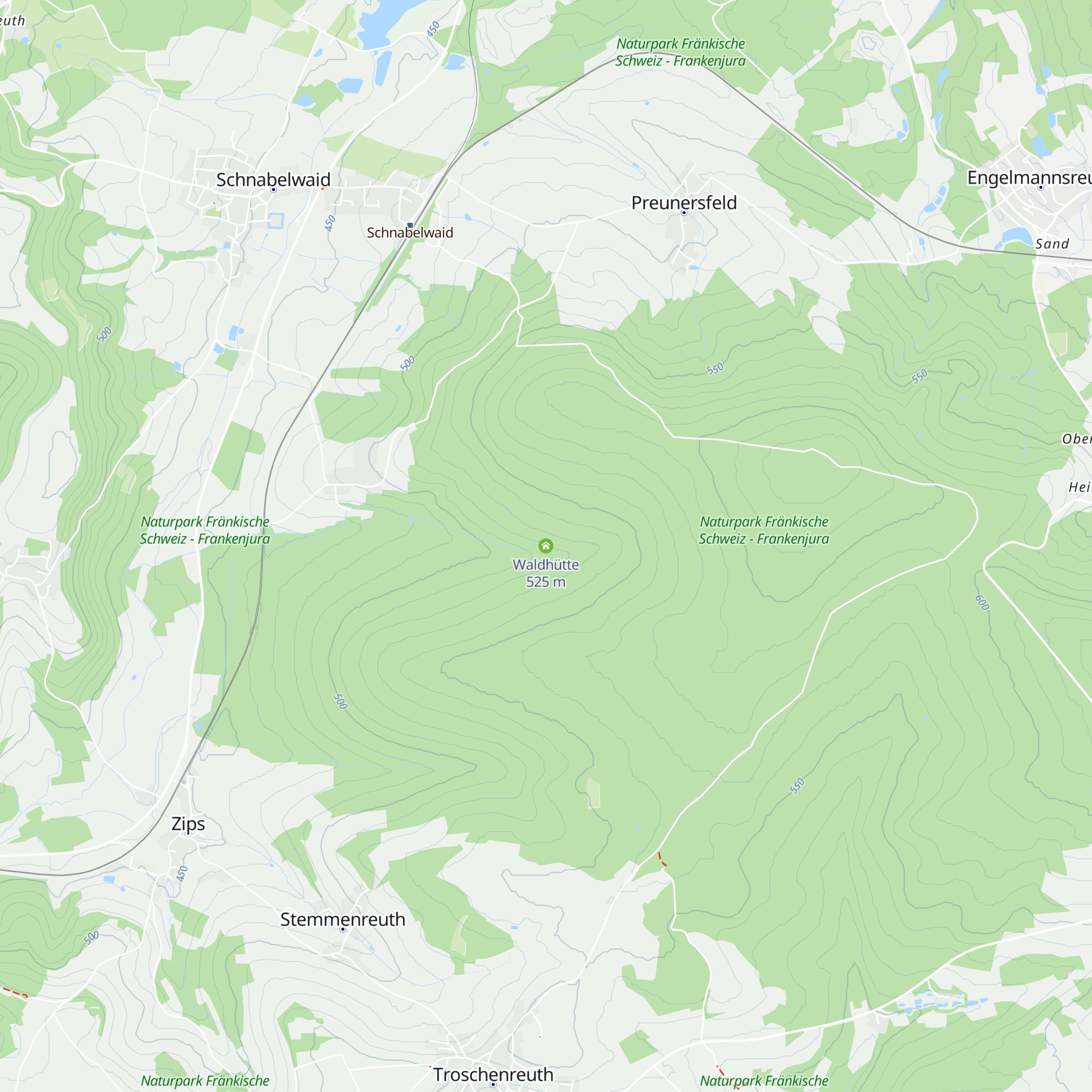 Waldhütte map