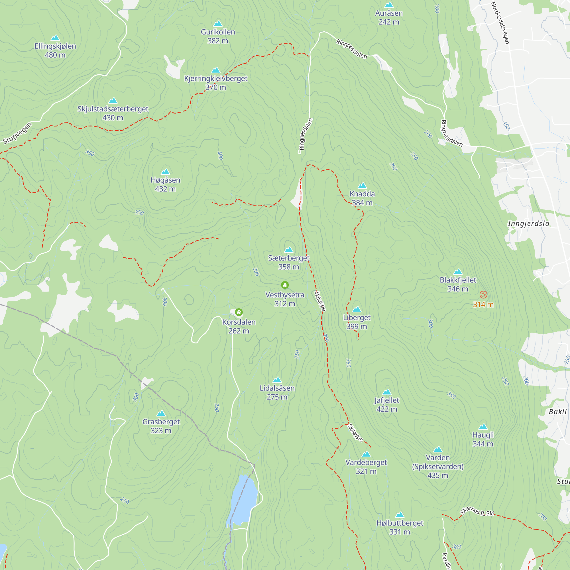 Vestbysetra map