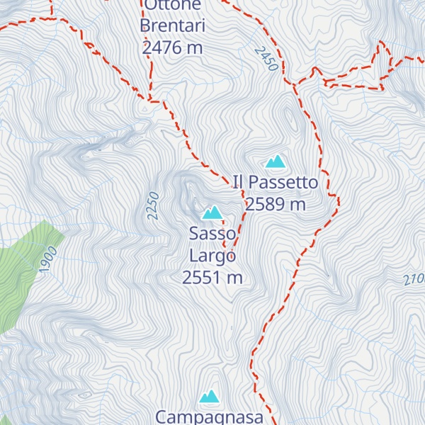 Map of Sasso Largo