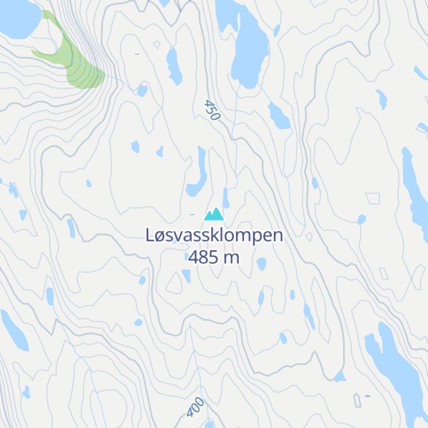 Map of Løsvassklompen