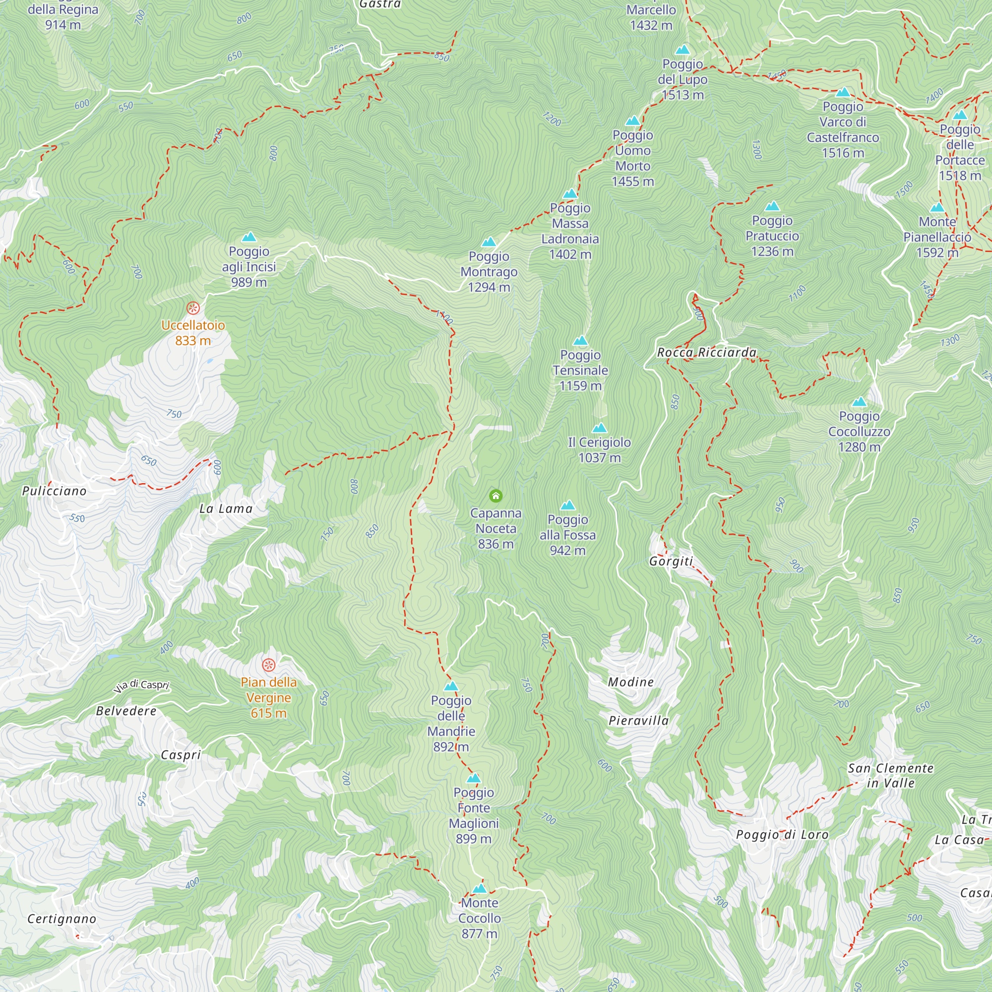 Capanna Noceta map