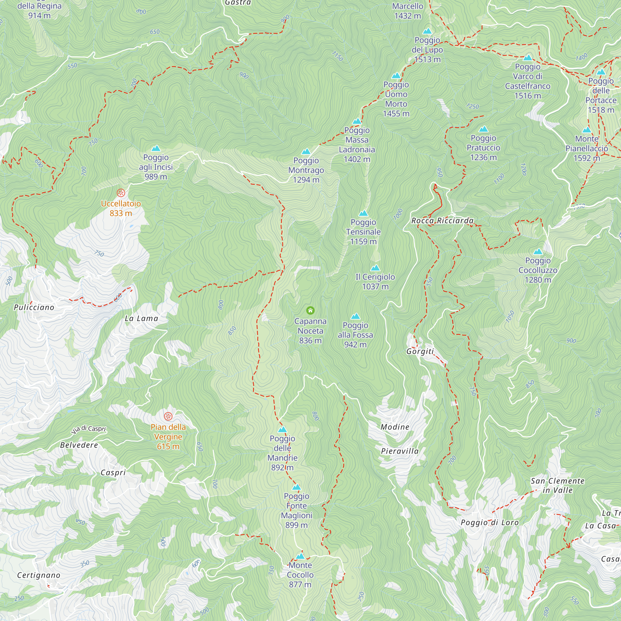 Capanna Noceta map