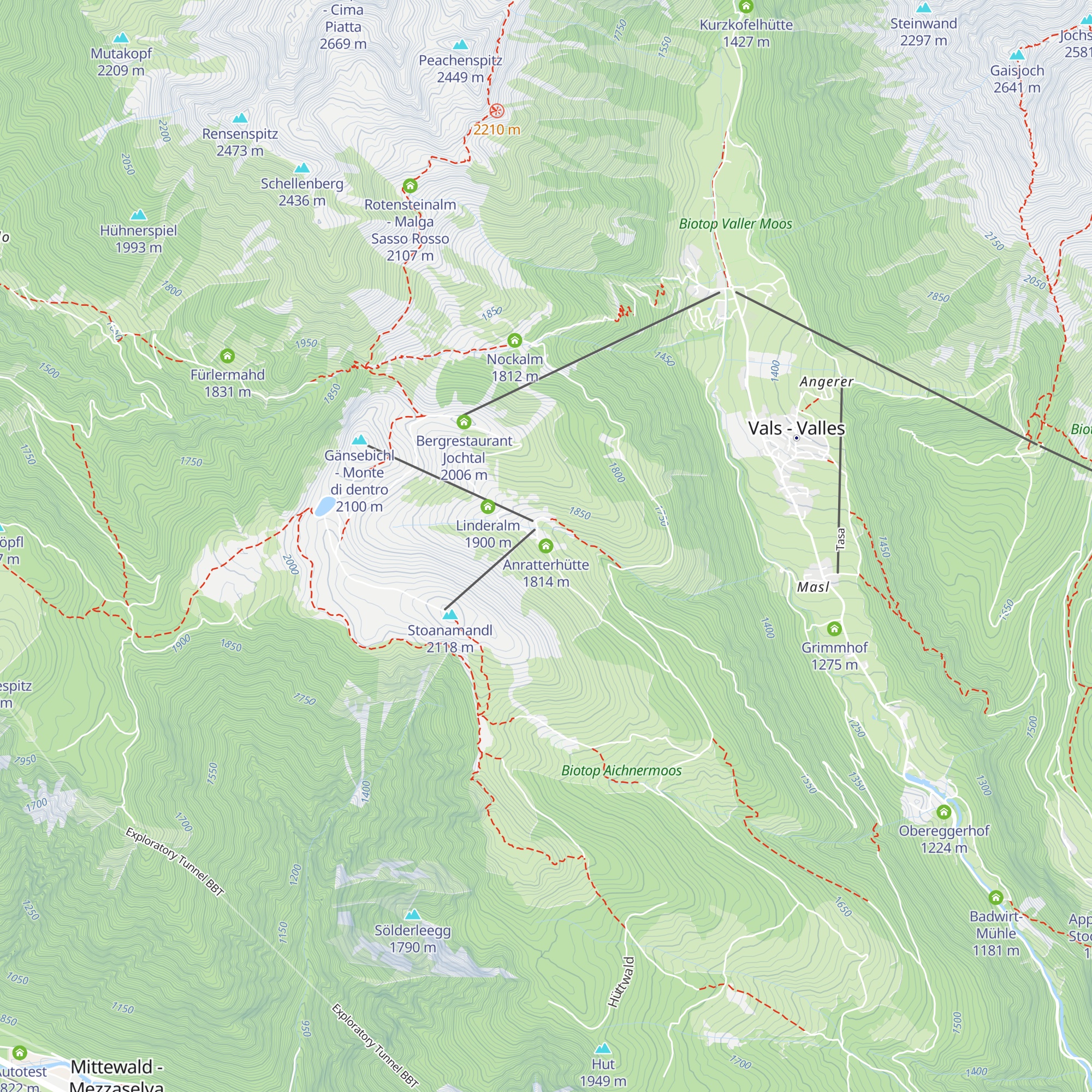 Anratterhütte map