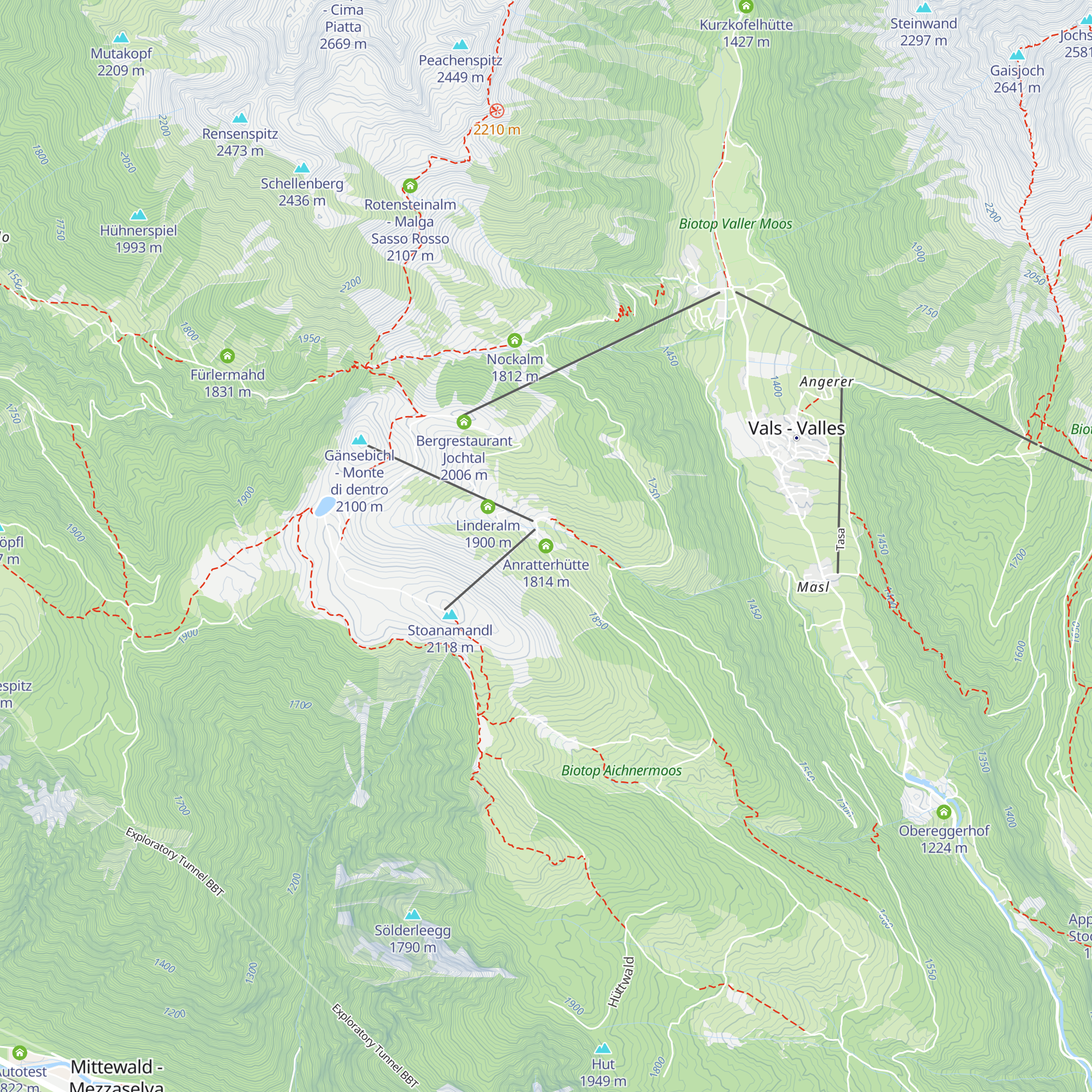 Anratterhütte map