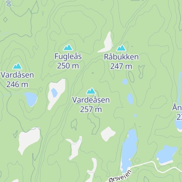 Map of Vardeåsen