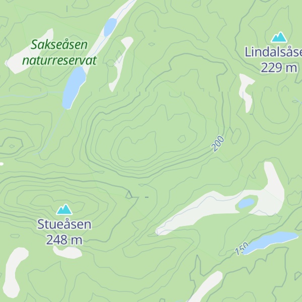 Map of Sakseåsen
