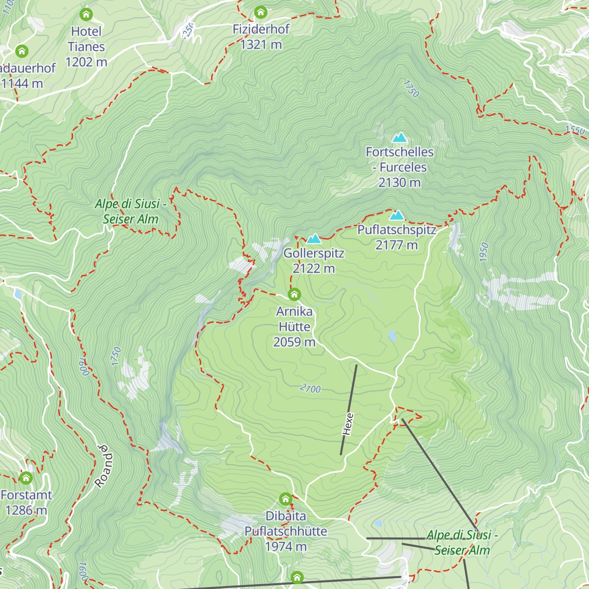 Arnika Hütte map