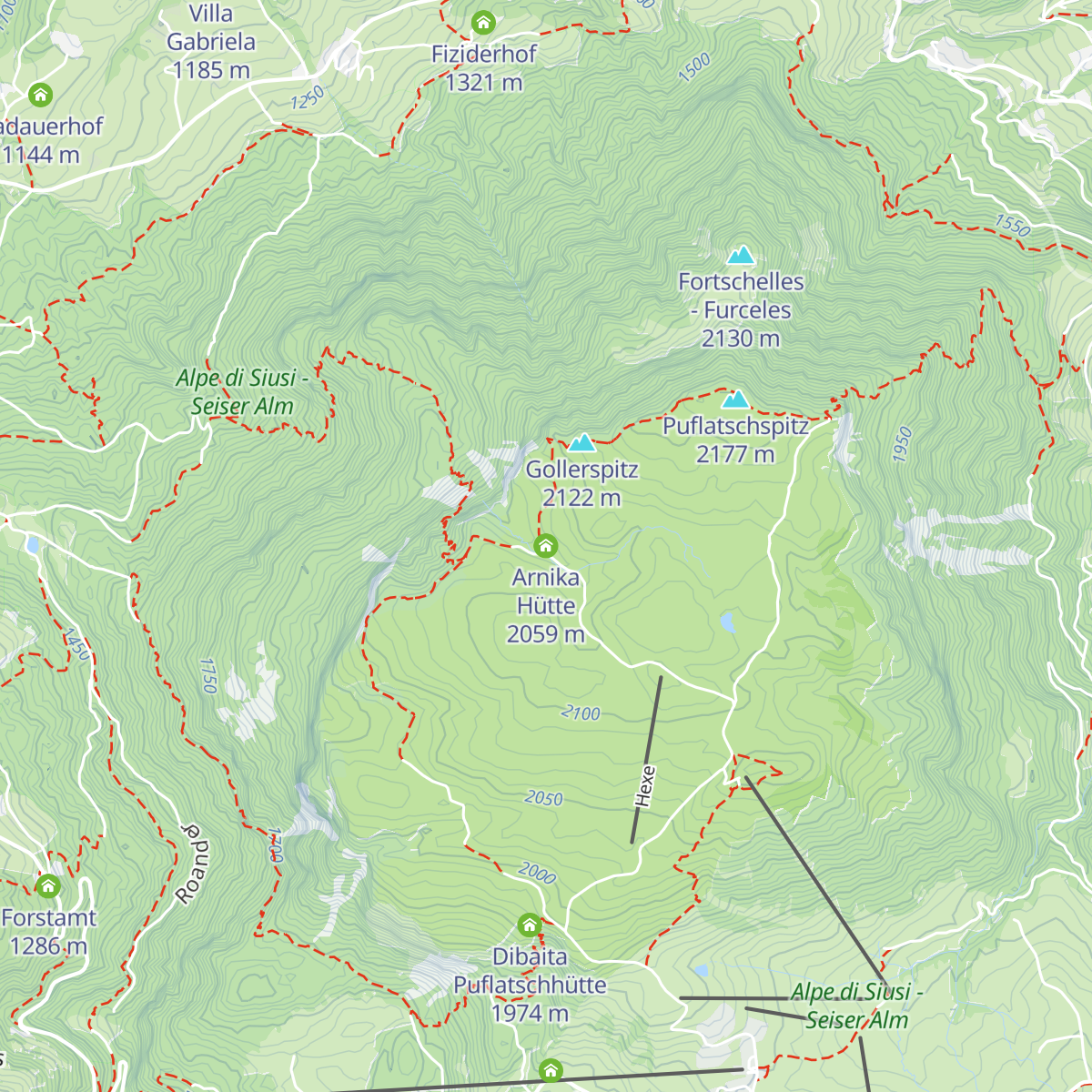 Arnika Hütte map