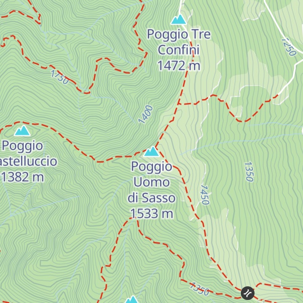 Map of Poggio Uomo di Sasso