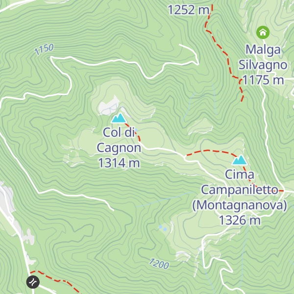 Map of Malga Montagnanova di Dietro
