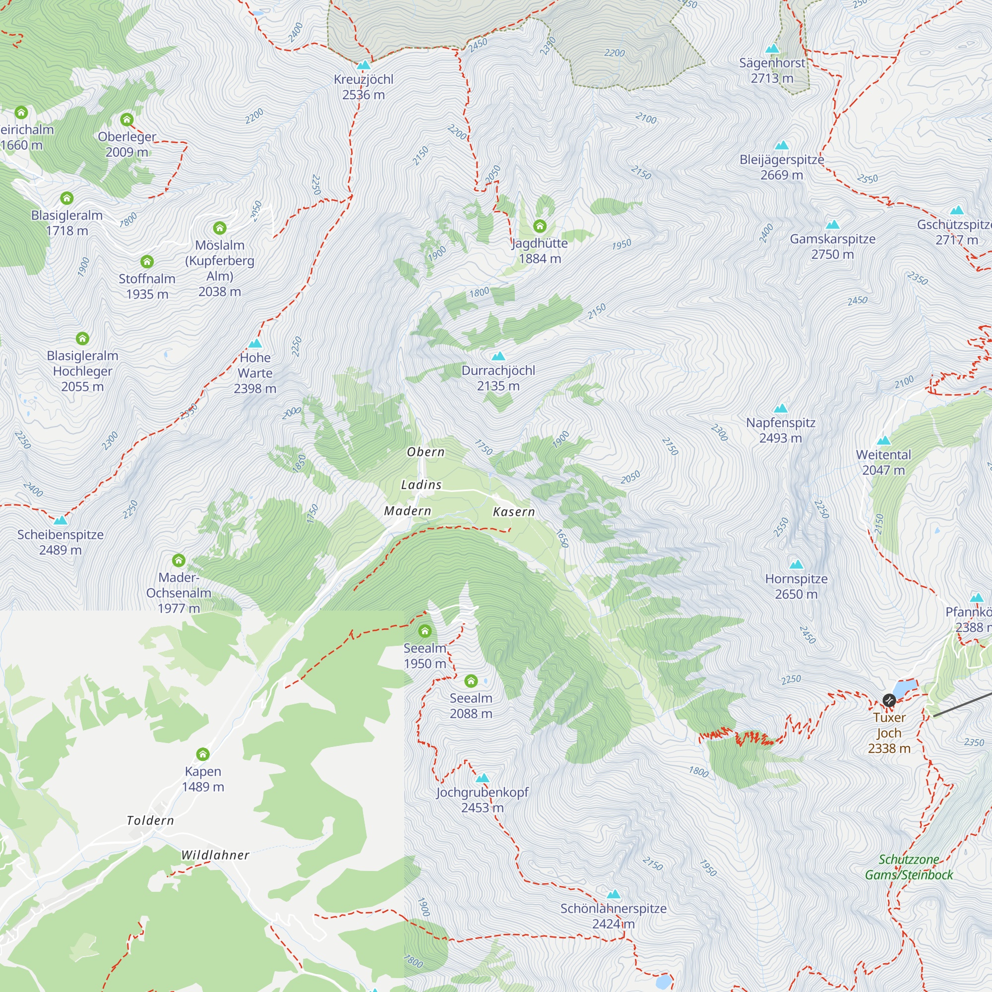 Alpengasthof Kasern map