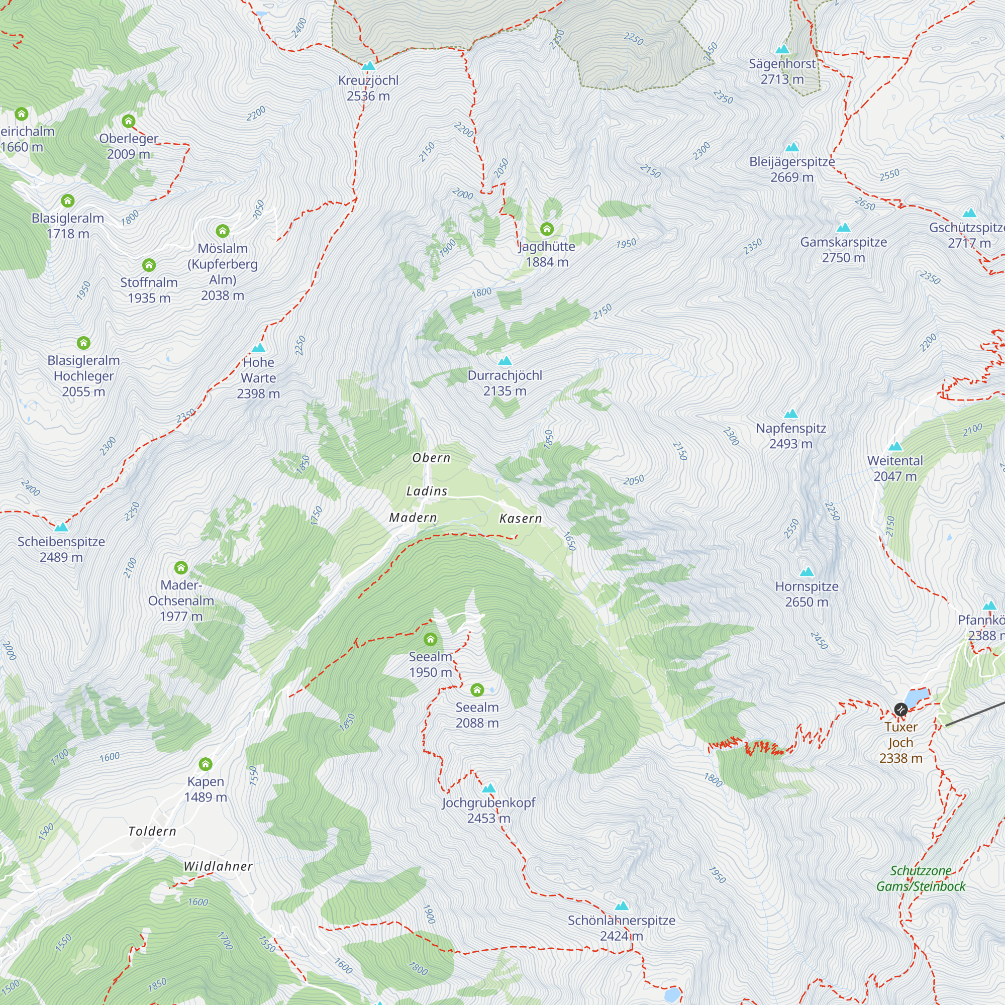 Alpengasthof Kasern map