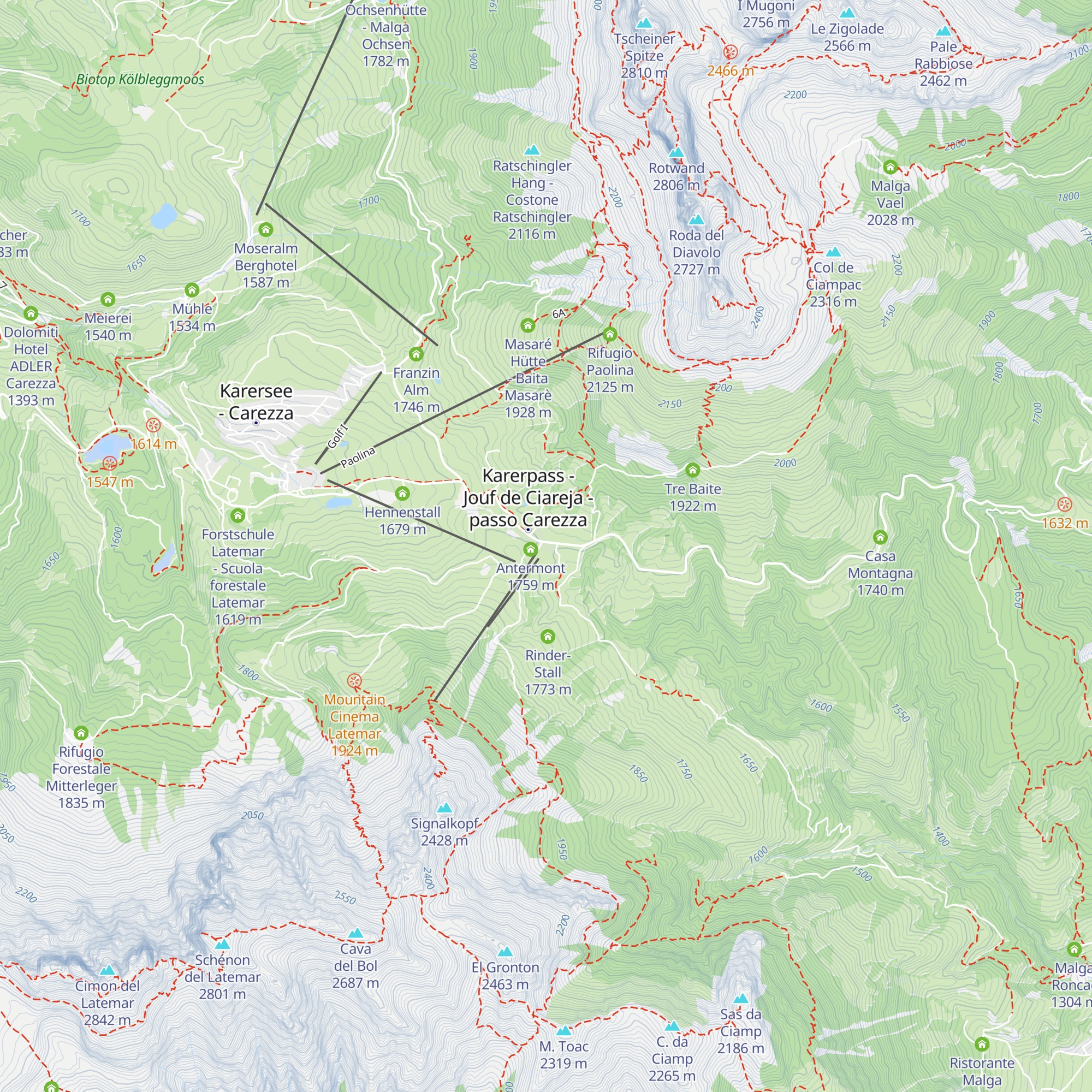 GolfHotel map