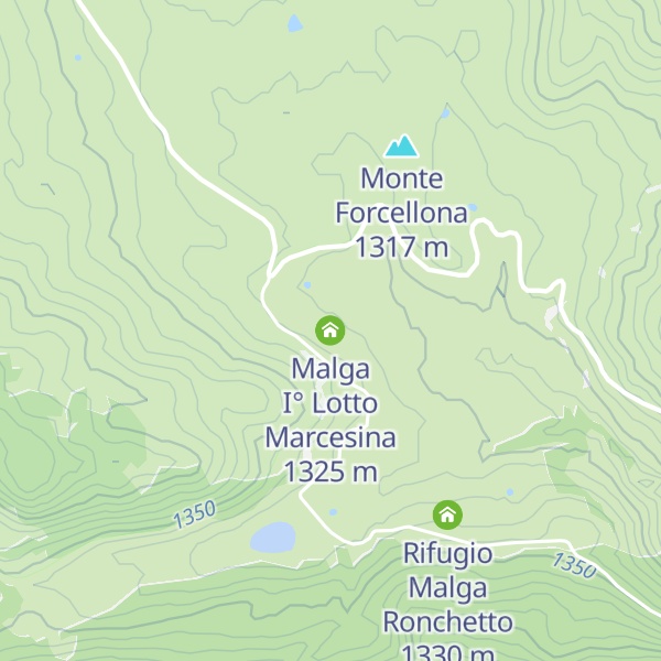 Map of Malga I° Lotto Marcesina