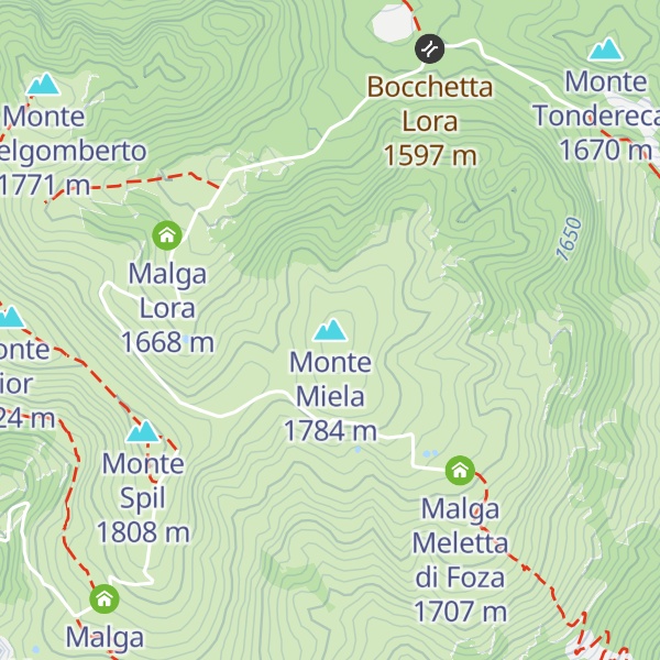 Map of Monte Miela