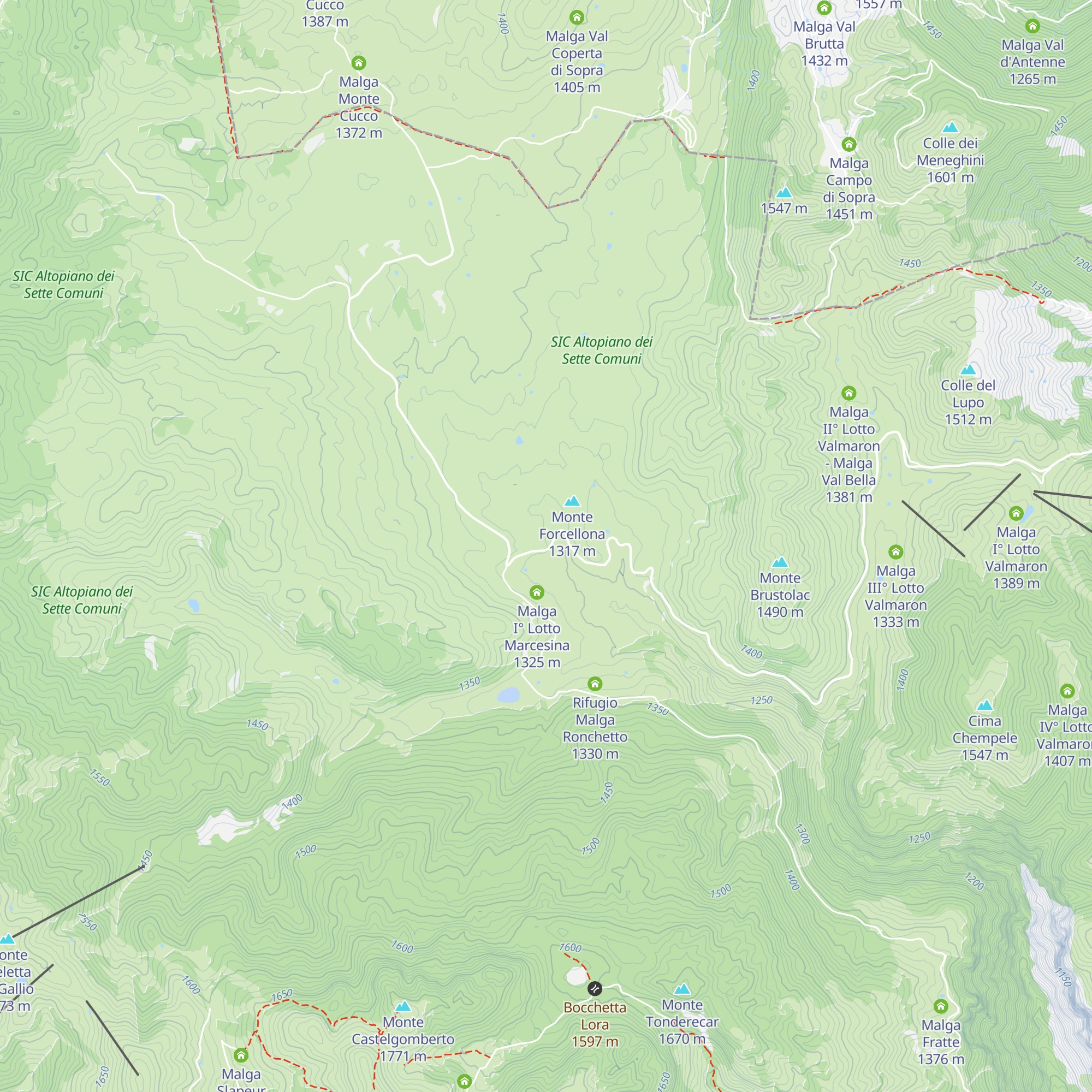 Rifugio Marcesina map