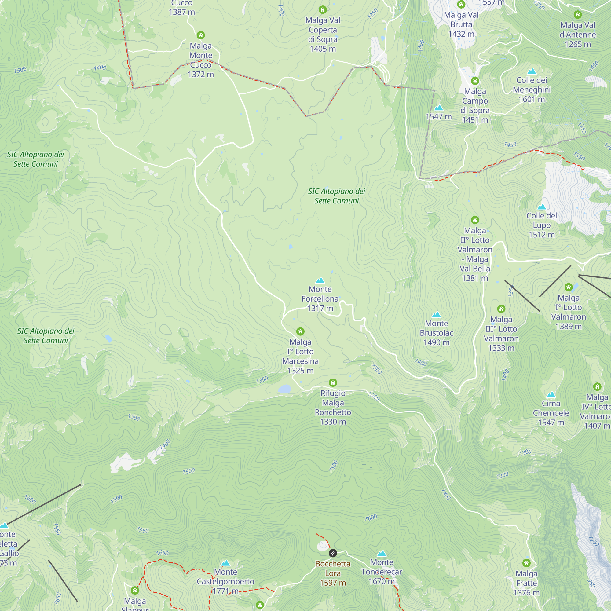Rifugio Marcesina map