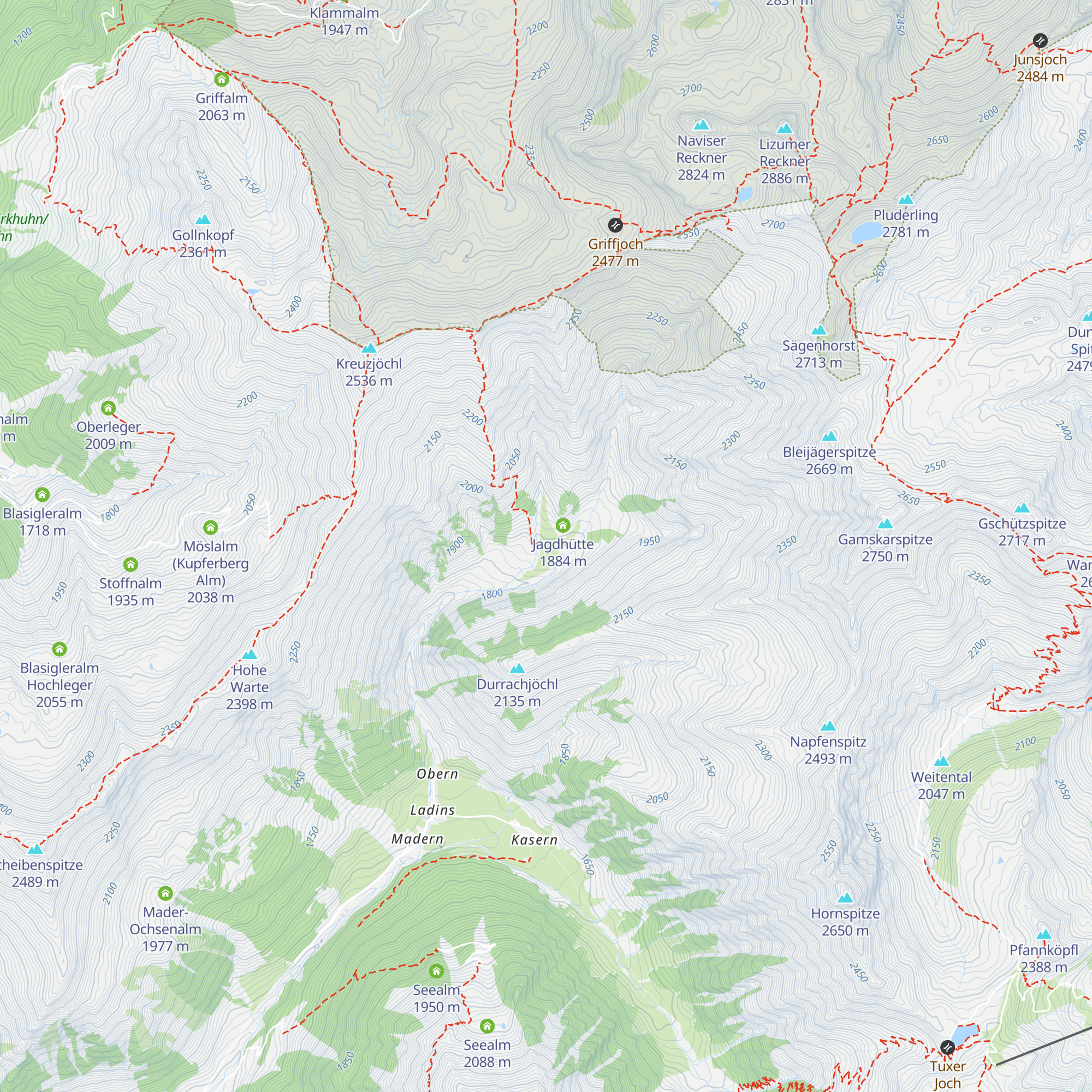 Kluppenalm map