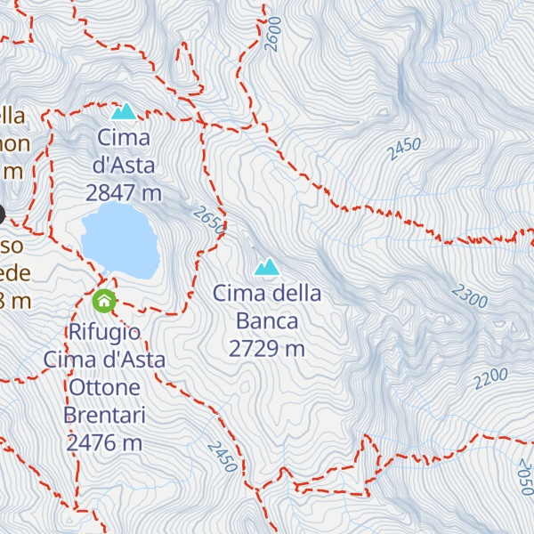Map of Cima della Banca
