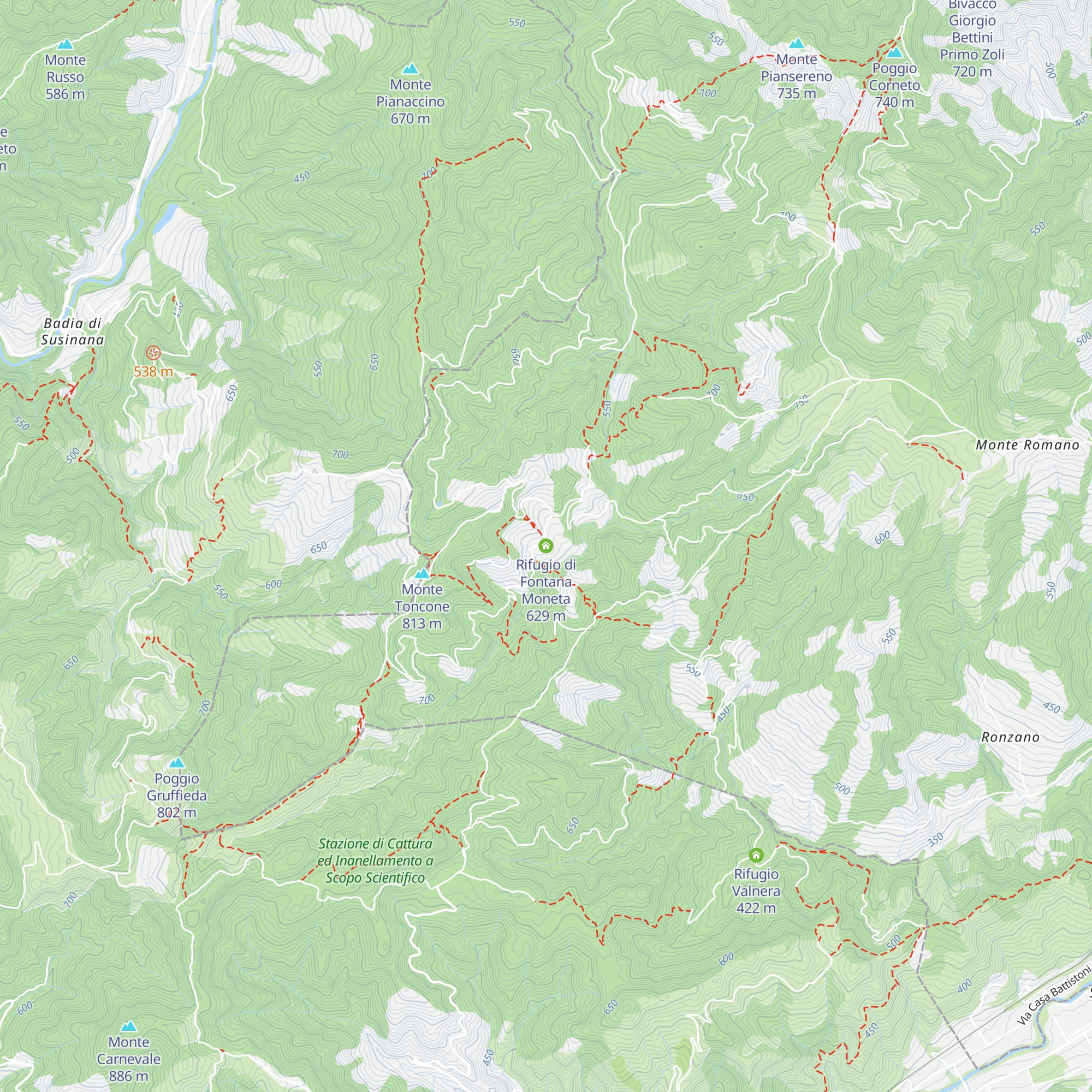 Rifugio di Fontana Moneta map