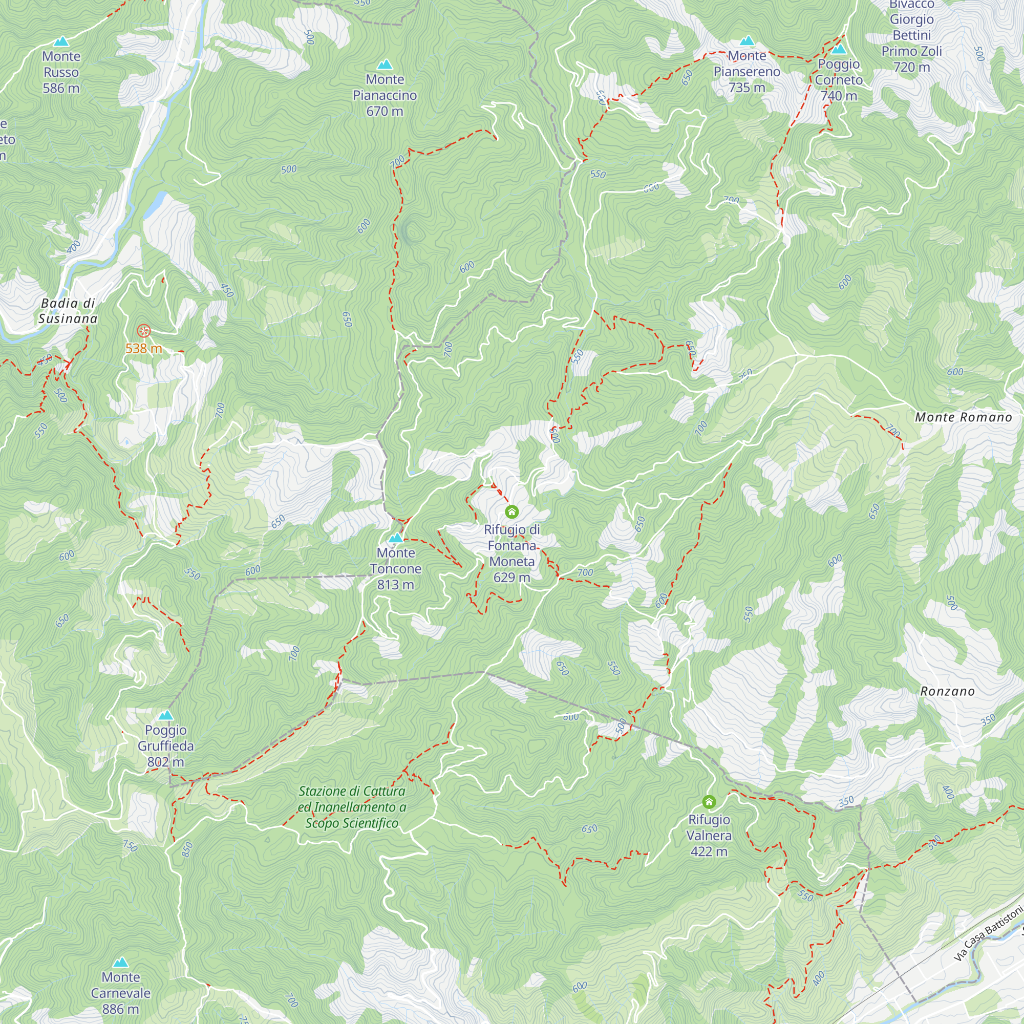 Rifugio di Fontana Moneta map
