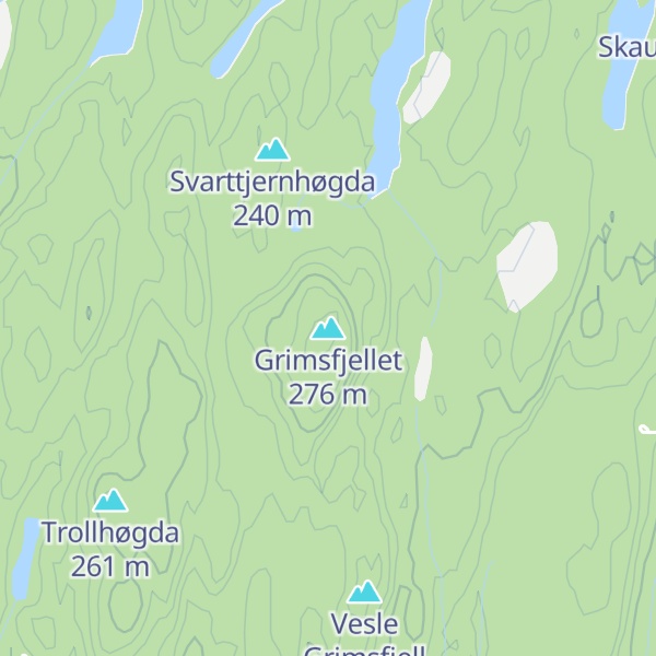 Map of Grimsfjellet