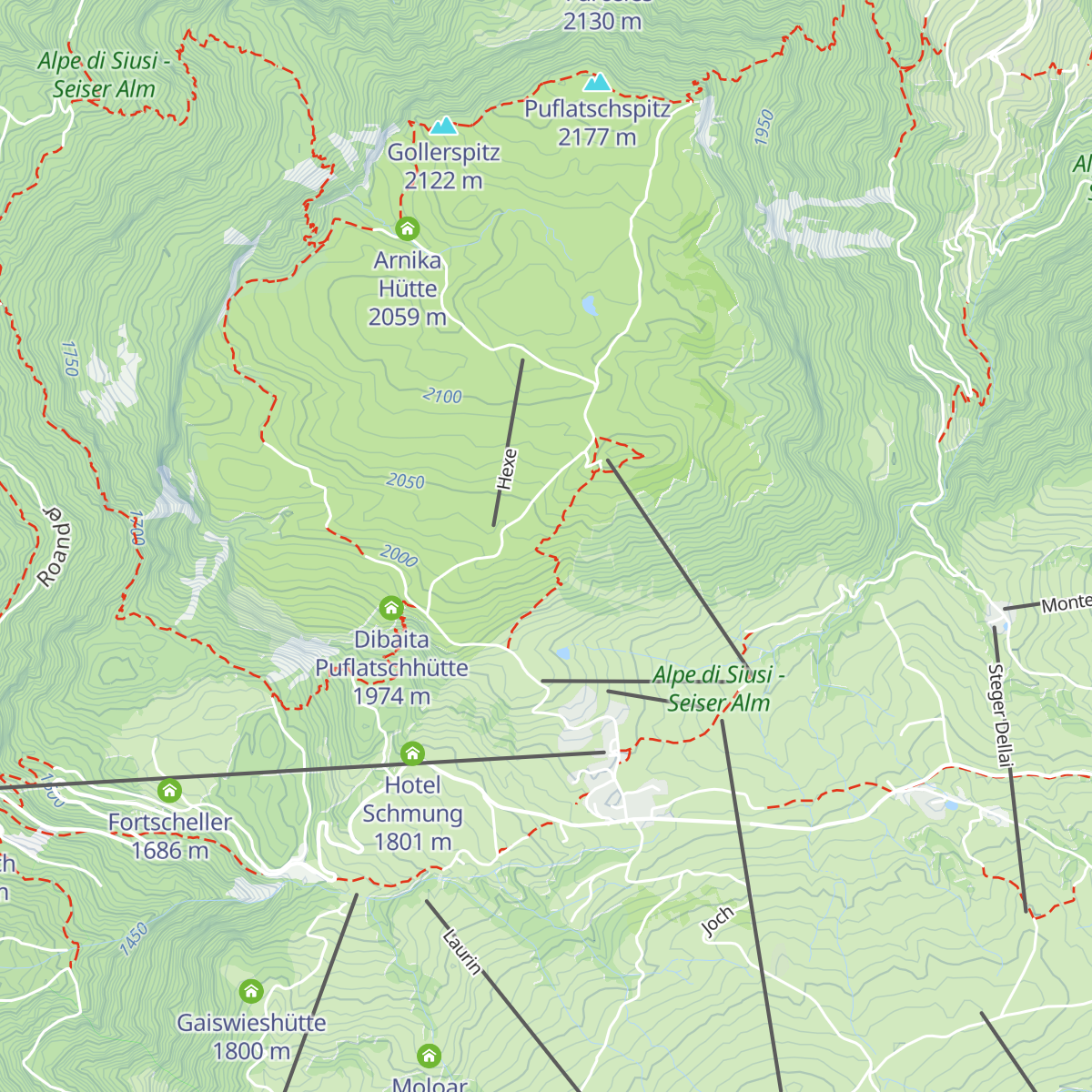 Tschötsch Alm map