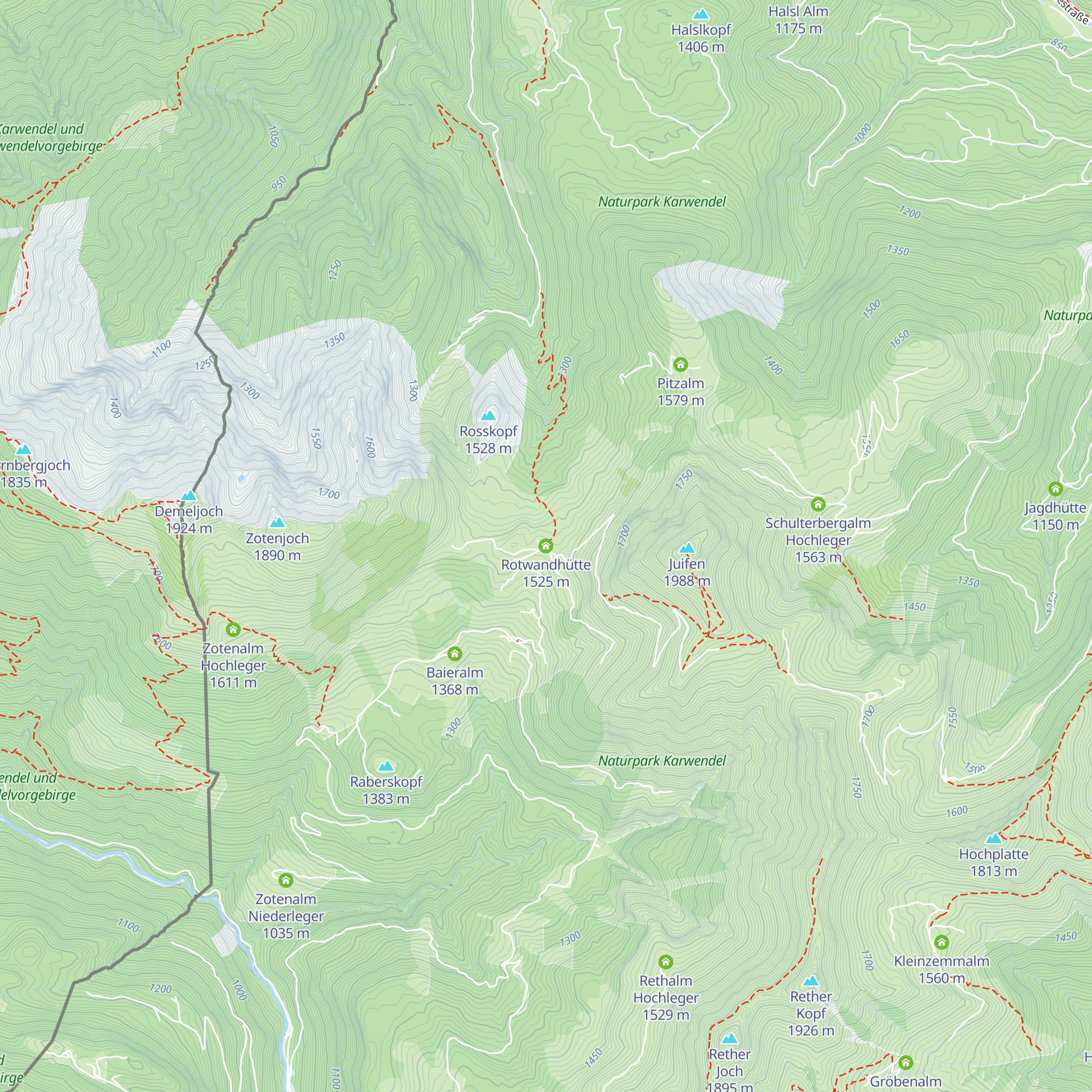 Rotwandhütte map