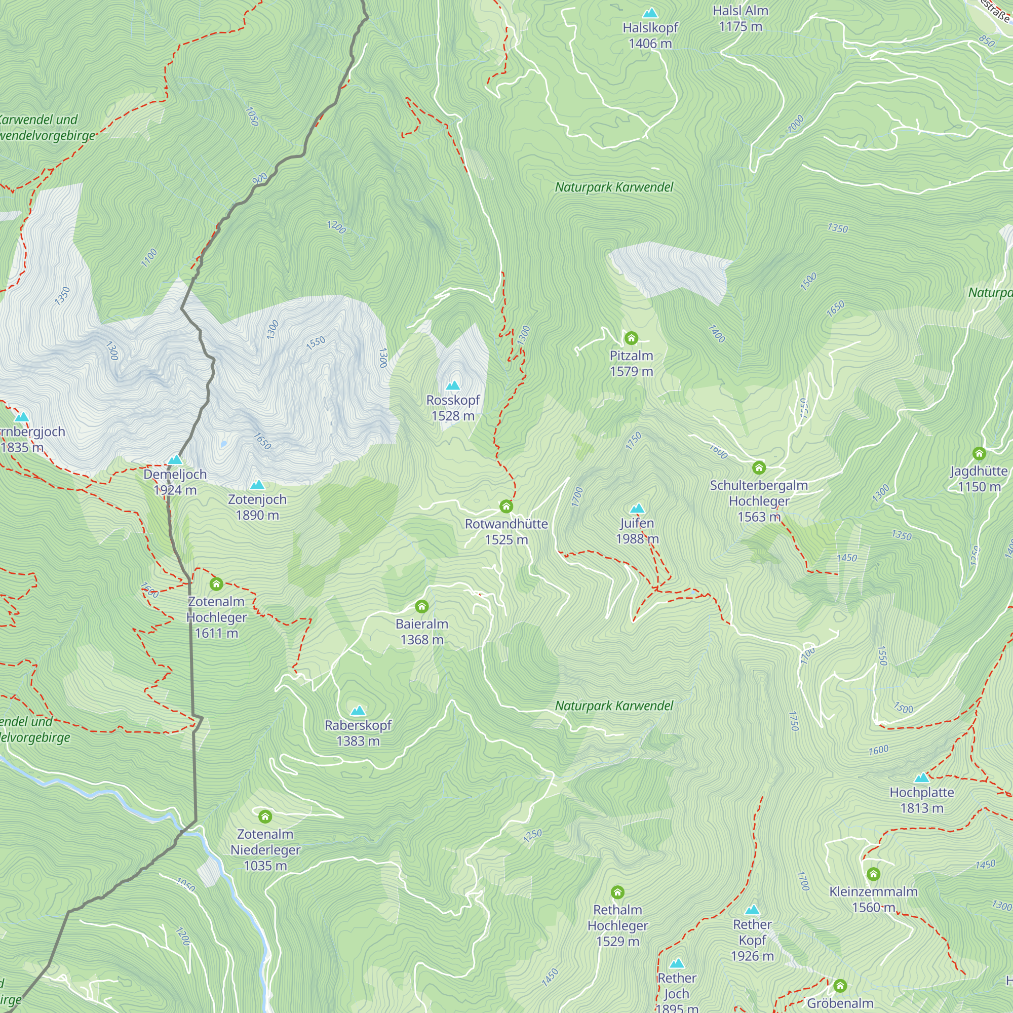 Rotwandhütte map