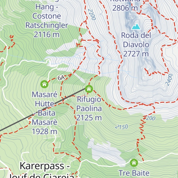 Map of Rifugio Paolina