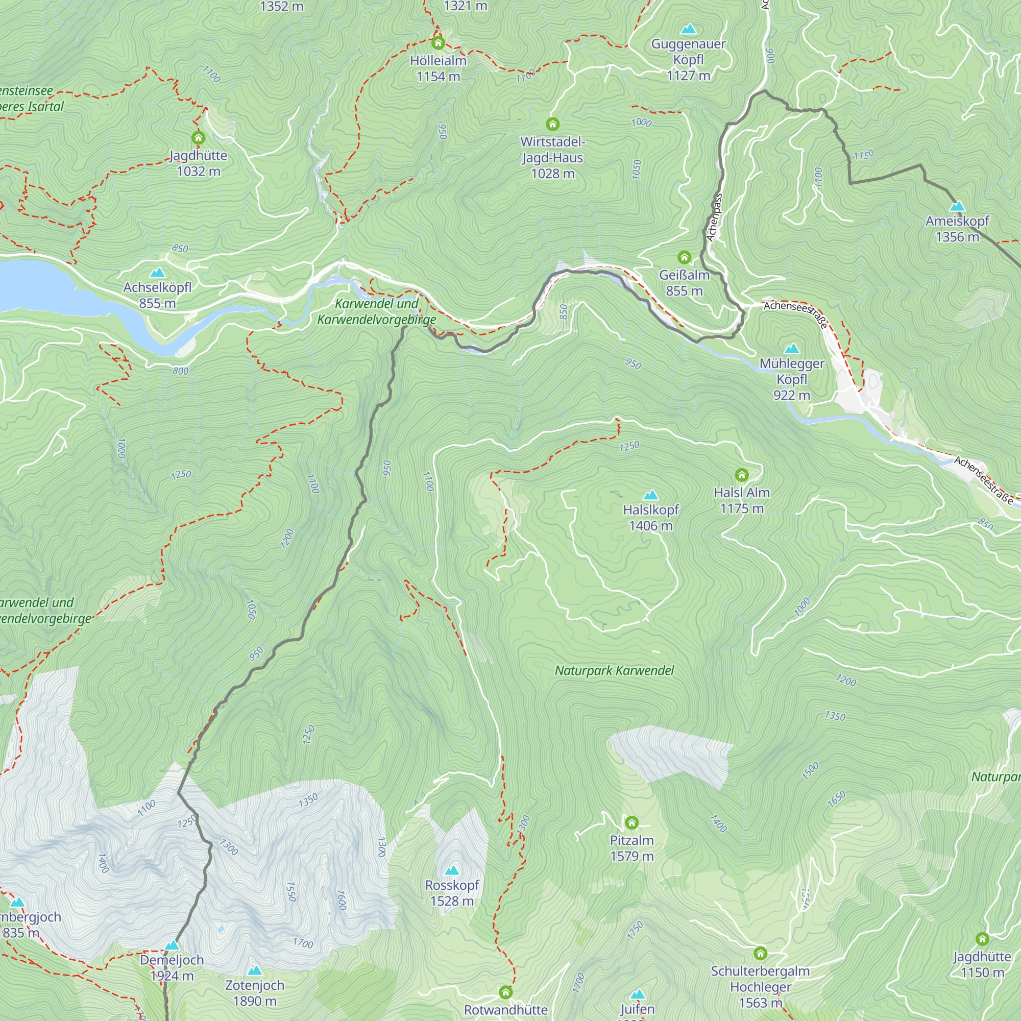 Brettersbergalm Mitterleger map