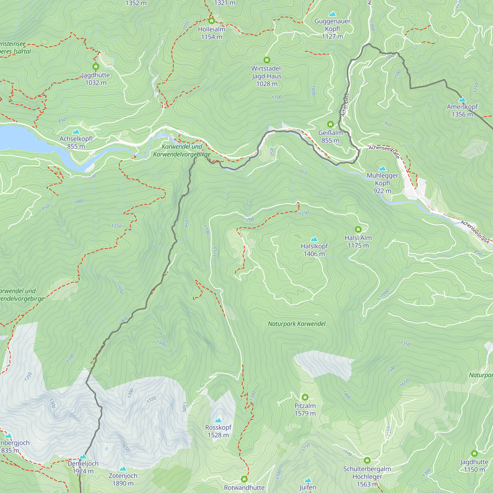 Brettersbergalm Mitterleger map