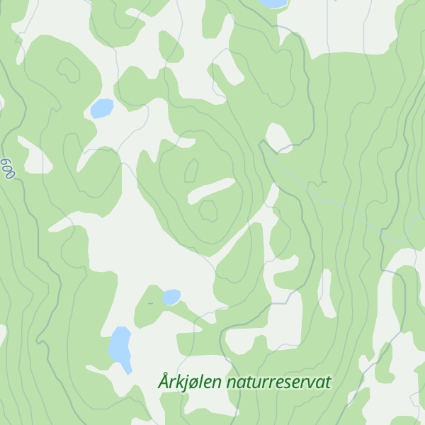 Map of Årkjølen