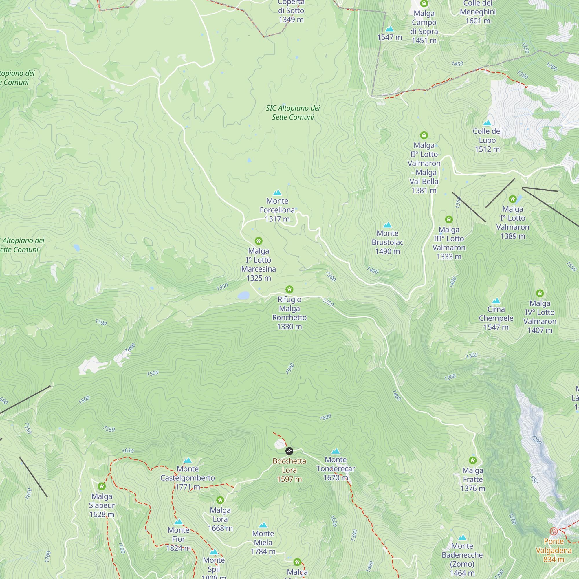 Rifugio Malga Ronchetto map