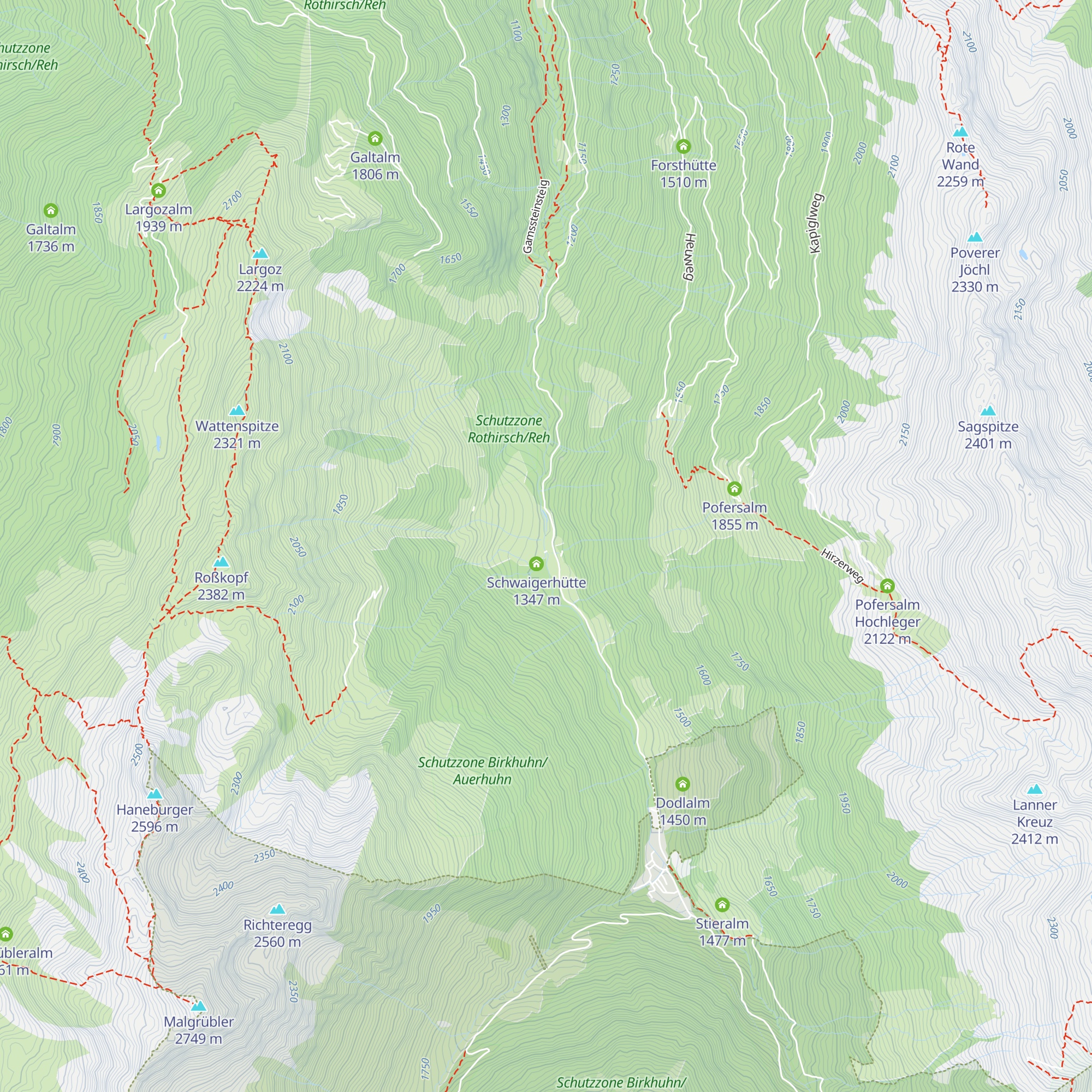 Puelacherhütte map