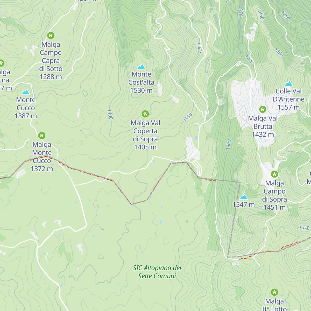 Malga Val Coperta di Sotto map